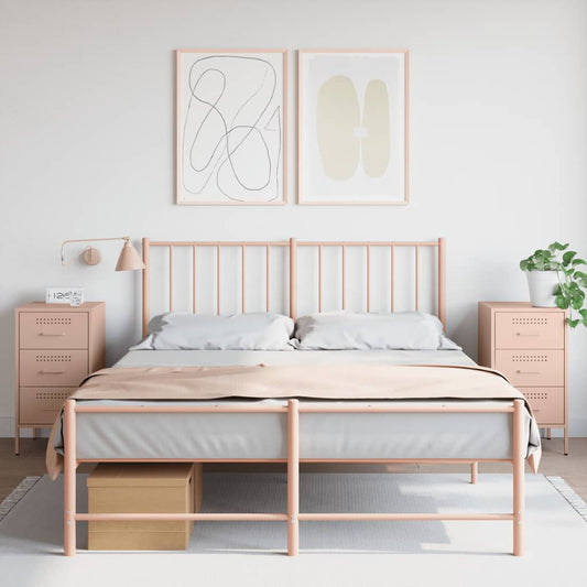 Bedside Cabinet | Set of 2 | Pink | Cold-rolled steel | Medium