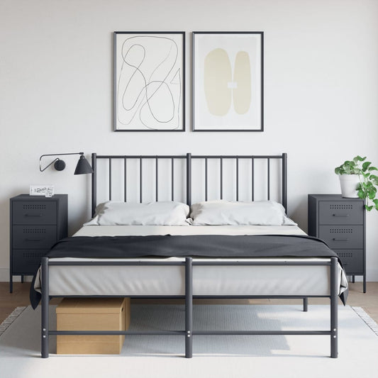 Bedside Cabinet | Set of 2 | Anthracite | Cold-rolled steel | Medium