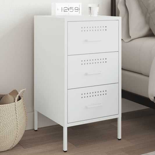Bedside Cabinet | White | Cold-rolled steel | Standard |  Adjustable Feet