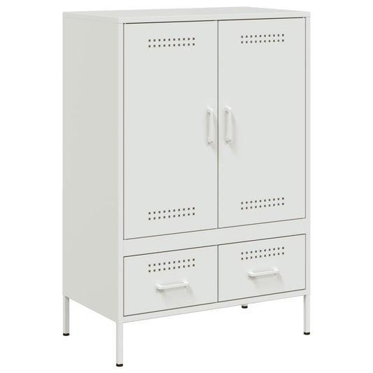 Highboard White 68x39x101.5 cm Steel