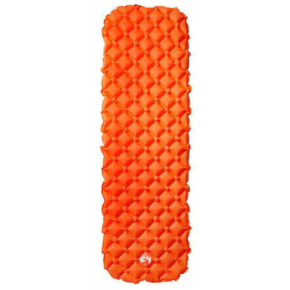 Inflating Camping Mattress 1-Person Orange 190x58x6 cm