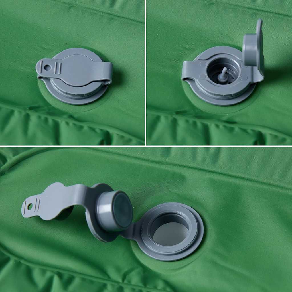 Self Inflating Camping Mattress with Pillow 1-Person Green