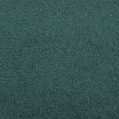 2-Seater Sofa Bed with Footstool Dark Green Velvet