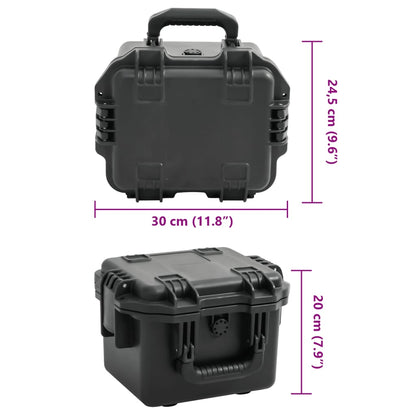 Portable Flight Case Black 30x24,5x20 cm PP