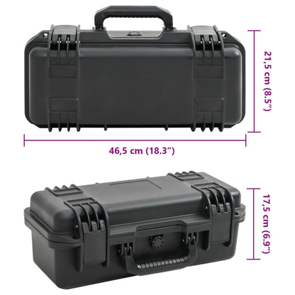 Portable Flight Case Black 46,5x21,5x17,5 cm PP