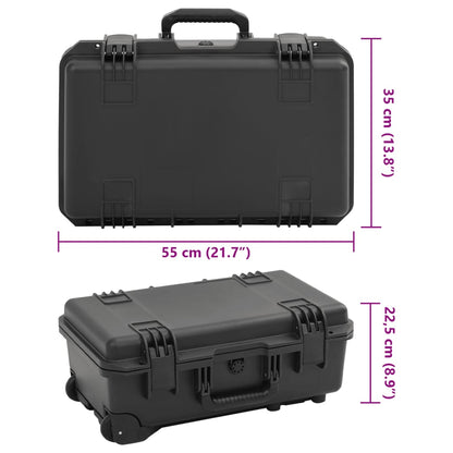 Portable Flight Case Black 55x35x22,5 cm PP