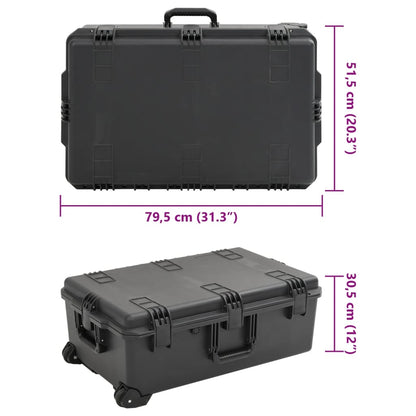 Portable Flight Case Black 79,5x51,5x30,5 cm PP