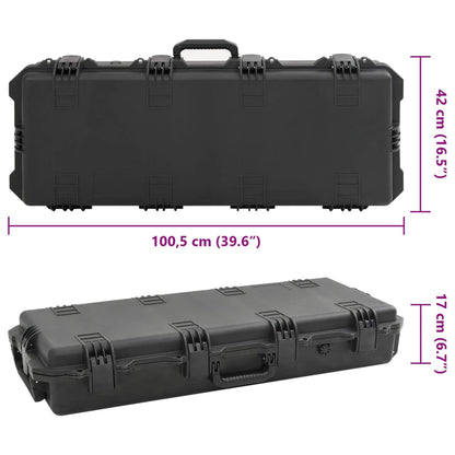 Portable Flight Case Black 100,5x42x17 cm PP