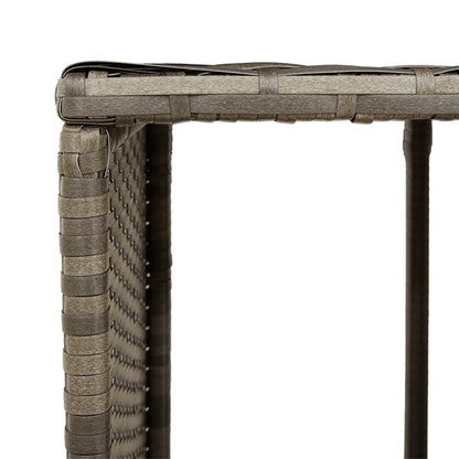 Hot Tub Surround Gray Poly Rattan and Solid Wood Acacia