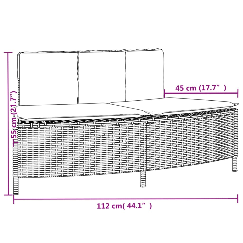 Hot Tub Surround Gray Poly Rattan and Solid Wood Acacia