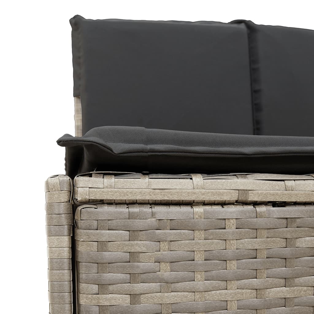 Hot Tub Surround Gray Poly Rattan and Solid Wood Acacia