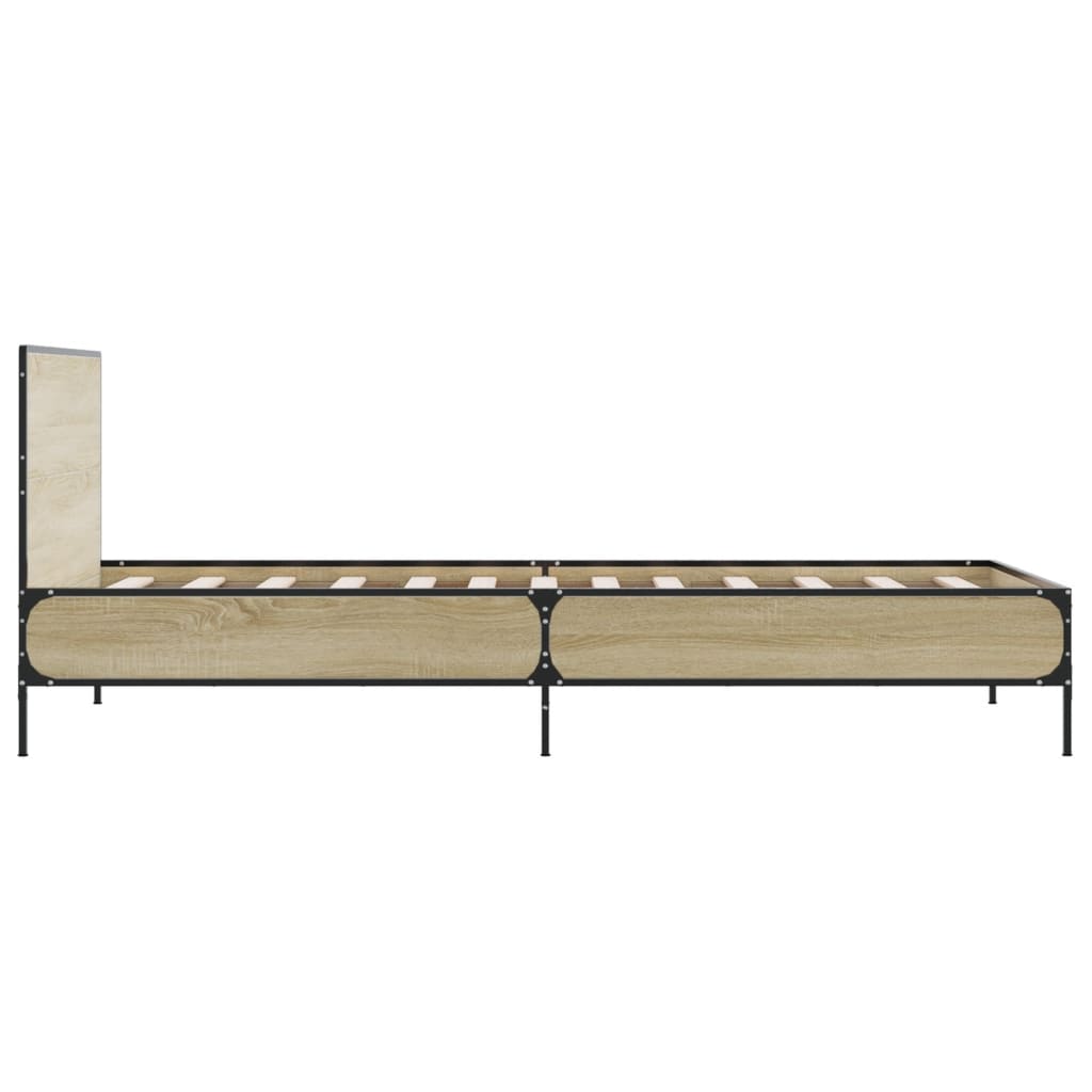 Bed Frame without Mattress Sonoma Oak 90x190 cm Single