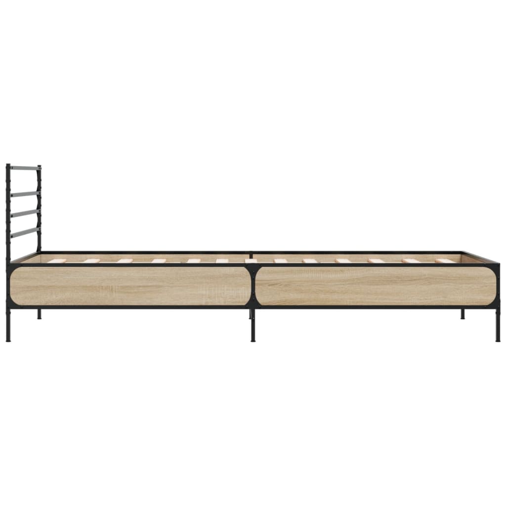 Bed Frame | Sonoma Oak | Engineered Wood, Metal | Single | Durable
