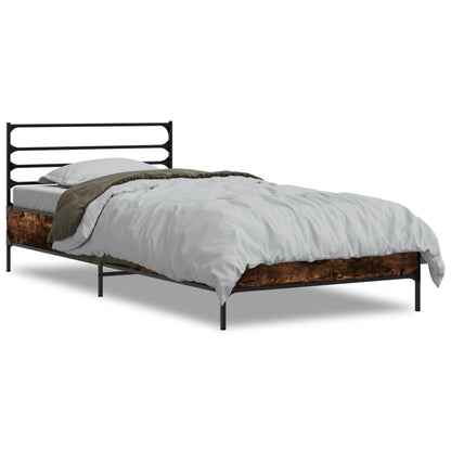 Bed Frame | Smoked oak | Engineered wood, metal | Single | Durable