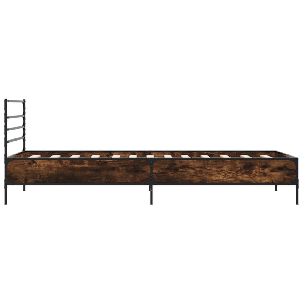 Bed Frame | Smoked oak | Engineered wood, metal | Single | Durable