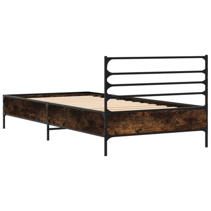Bed Frame | Smoked oak | Engineered wood, metal | Single | Durable