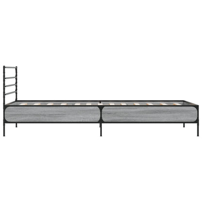 Bed Frame | Grey Sonoma | Engineered wood, Metal, Plywood | Single