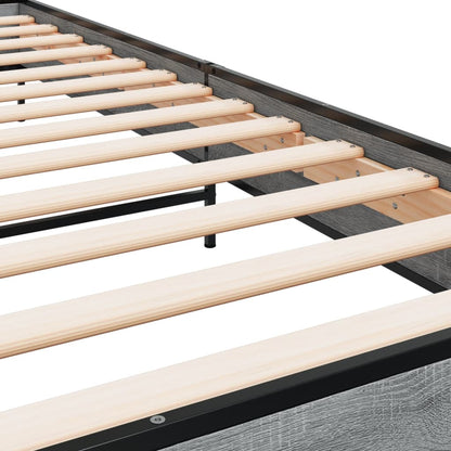 Bed Frame | Grey Sonoma | Engineered wood, Metal, Plywood | Single