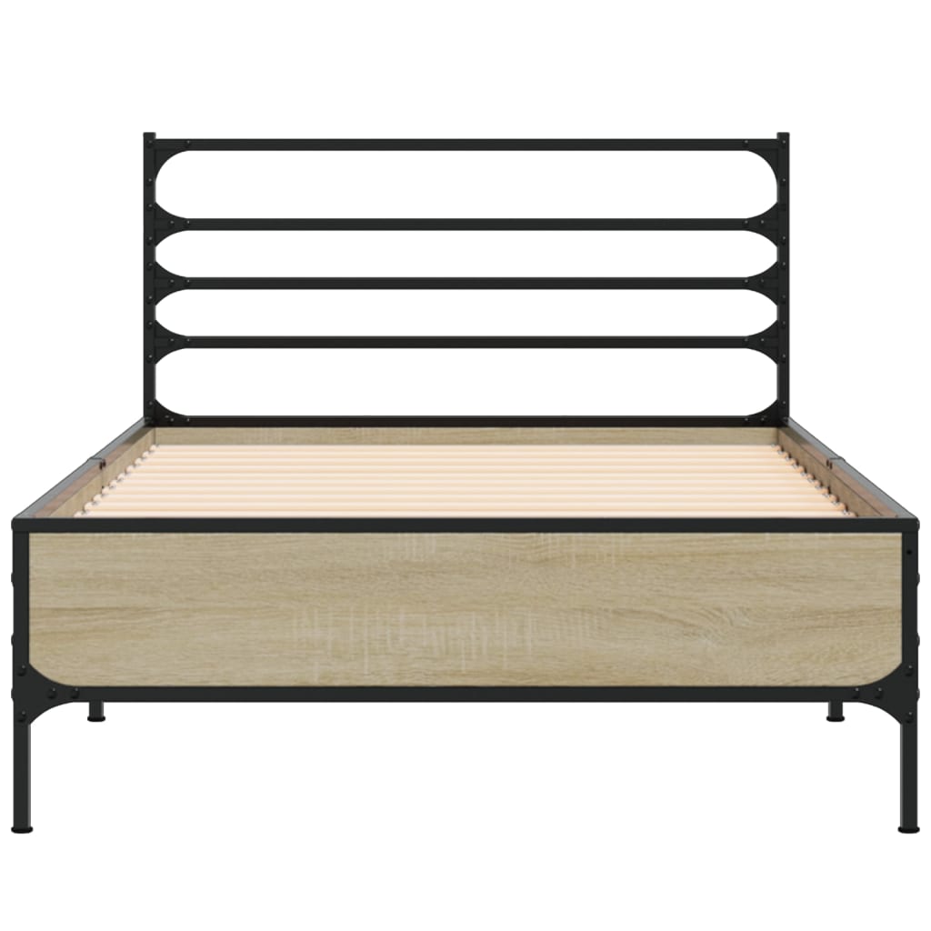 Bed Frame without Mattress Sonoma Oak 75x190 cm Small Single