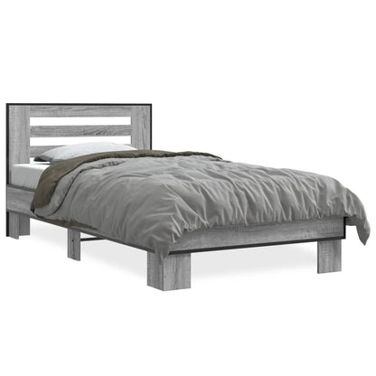 Bed Frame | Grey Sonoma | Engineered wood, metal | Single
