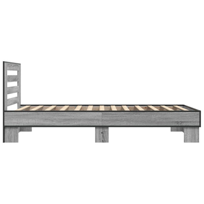 Bed Frame | Grey Sonoma | Engineered wood, metal | Single