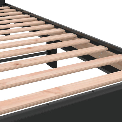Bed Frame without Mattress Black 75x190 cm Small Single