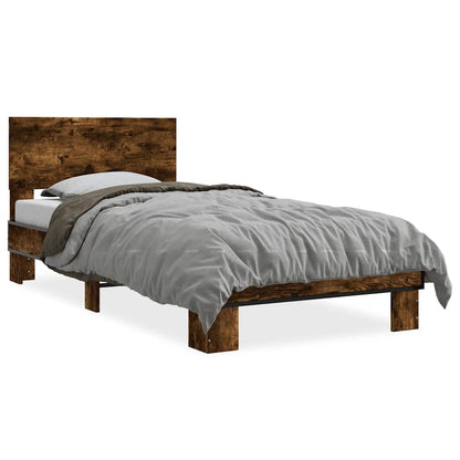Bed Frame | Smoked Oak | Engineered Wood, Metal | Single | Durable