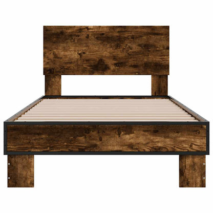 Bed Frame | Smoked Oak | Engineered Wood, Metal | Single | Durable