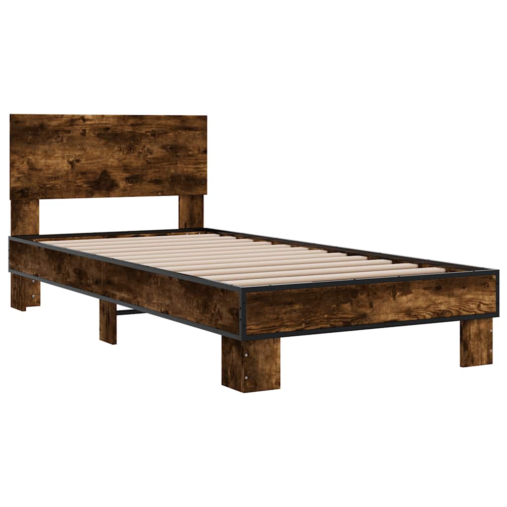 Bed Frame | Smoked Oak | Engineered Wood | Small Single | Durable