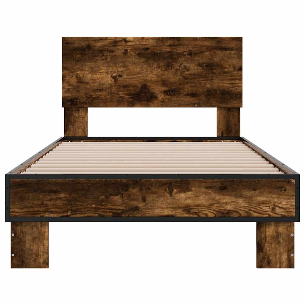 Bed Frame | Smoked Oak | Engineered Wood | Small Single | Durable
