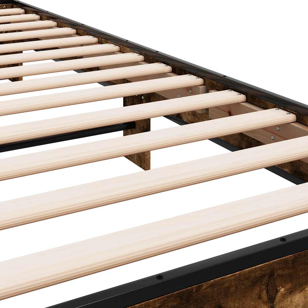 Bed Frame | Smoked Oak | Engineered Wood | Small Single | Durable
