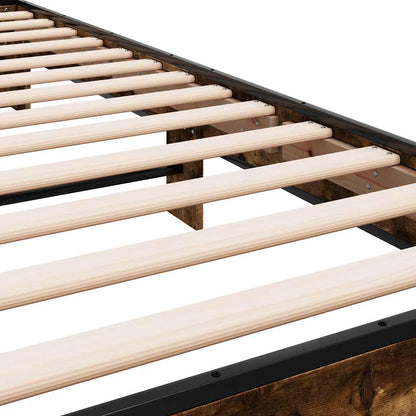 Bed Frame | Smoked Oak | Engineered Wood | Small Single | Durable