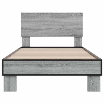Bed Frame | Grey Sonoma | Engineered Wood, Metal | Small Single | Durable
