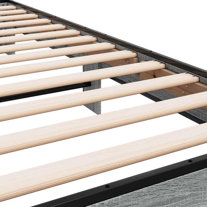 Bed Frame | Grey Sonoma | Engineered Wood, Metal | Small Single | Durable
