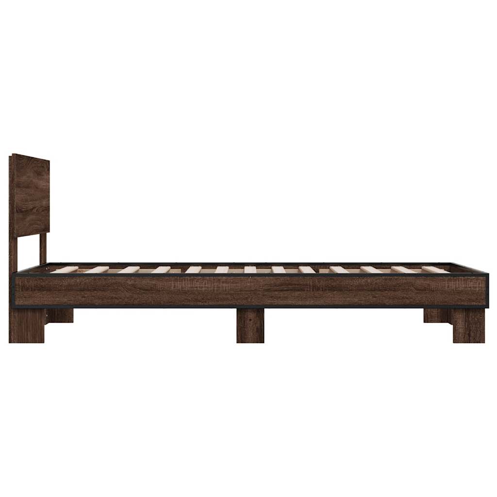 Bed Frame | Brown oak | Engineered wood | Small Single | Durable