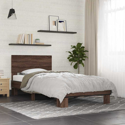 Bed Frame | Brown oak | Engineered wood | Small Single | Durable