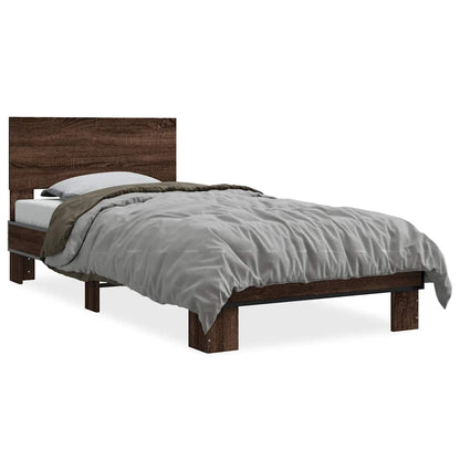 Bed Frame | Brown Oak | Engineered wood | Single | Modern | Bed Frame