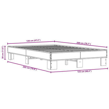 Bed Frame without Mattress Black 120x200 cm