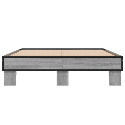 Bed Frame without Mattress Grey Sonoma 120x200 cm