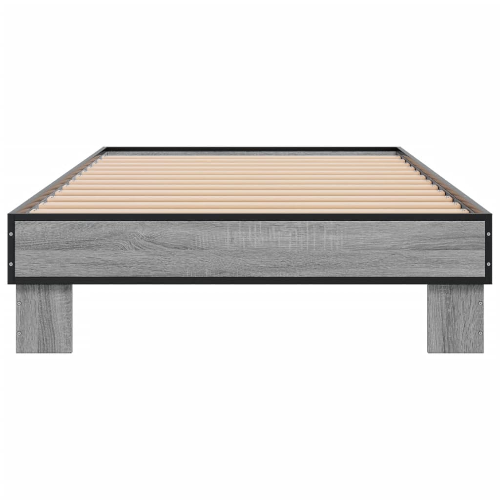 Bed Frame without Mattress Grey Sonoma 90x200 cm