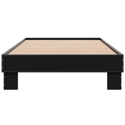 Bed Frame without Mattress Black 75x190 cm Small Single