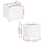 Outdoor Cushion Box 45x45x45/53 cm Solid Wood Acacia and Steel