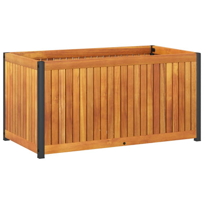Garden Planter | Natural wood with black steel