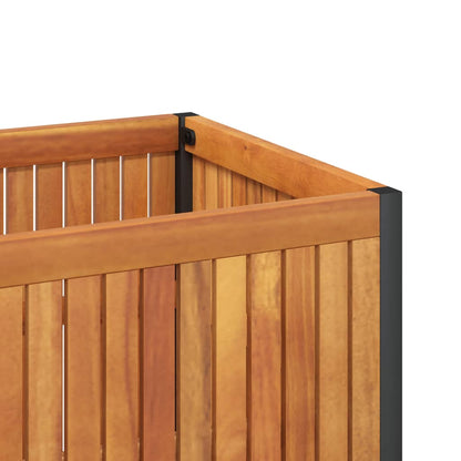 Garden Planter | Natural wood with black steel
