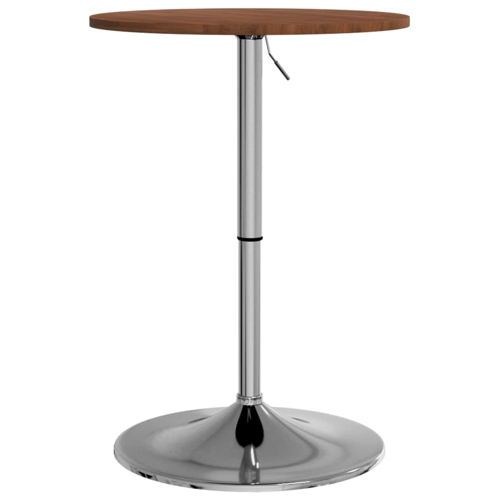 Bar Table Dark Brown Ø50x89.5 cm Solid Wood Beech