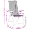 Folding Garden Chairs 4 pcs Brown Poly Rattan