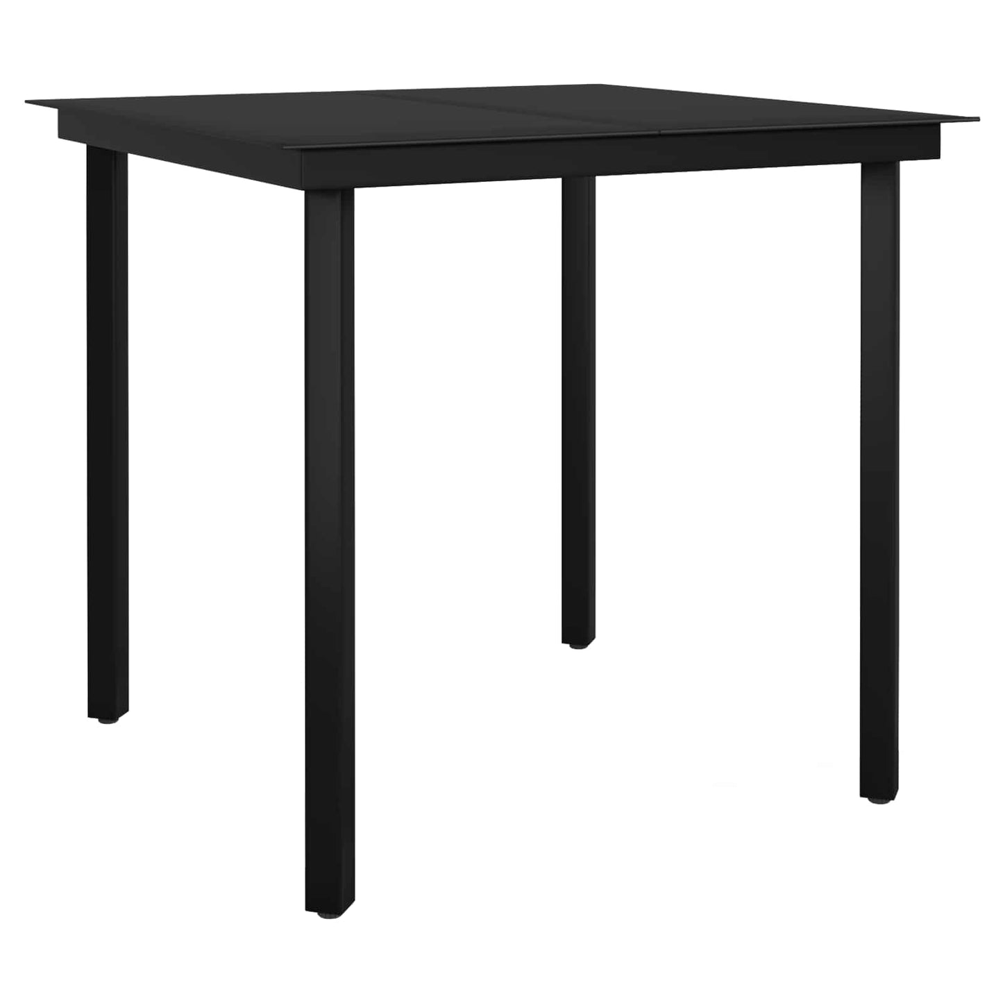 Garden Dining Set with Cushion 5 pcs Black Poly Rattan