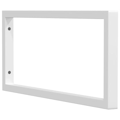 Shelf Brackets for Washbasin 2 pcs White Rectangular Steel
