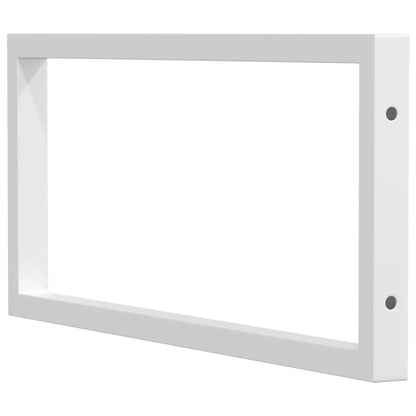 Shelf Brackets for Washbasin 2 pcs White Rectangular Steel