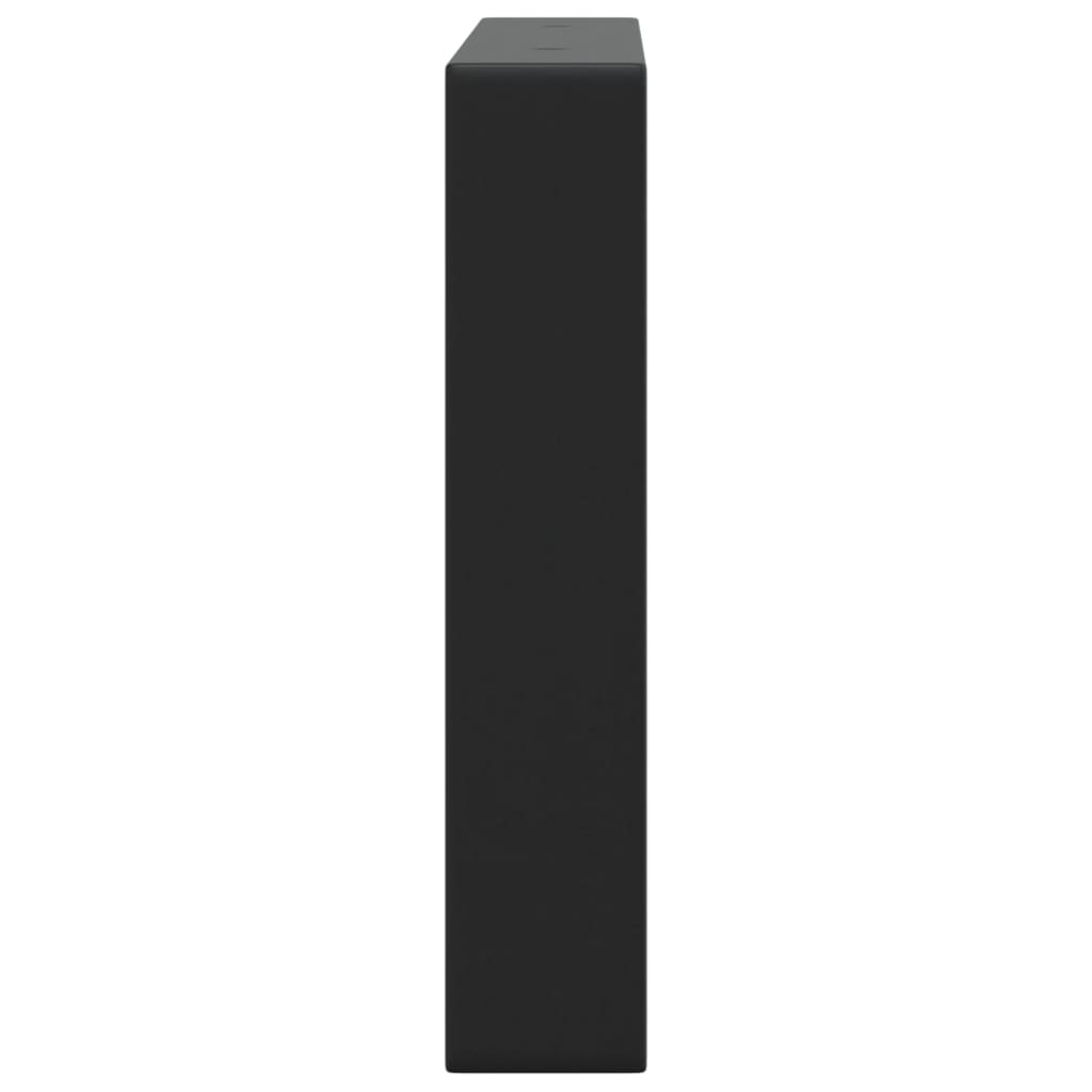 Shelf Brackets for Washbasin 2 pcs Black Rectangular Steel